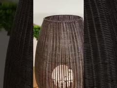 屋外ラタン三脚床ランプ LED 黒 立灯 ホテル モダン 装飾