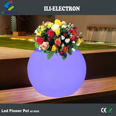 再充電可能な led プラスチック製の花植え器 凍った仕上げ