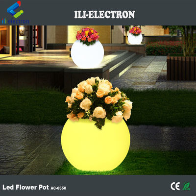 再充電可能な led プラスチック製の花植え器 凍った仕上げ