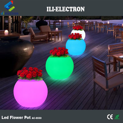再充電可能な led プラスチック製の花植え器 凍った仕上げ
