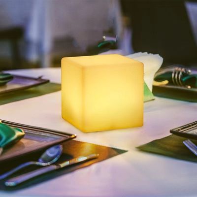 6インチ LED キューブ ナイトライト カラフル USB充電 防水