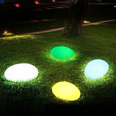 PE プラスチック LED 石灯 防水 充電可能 家庭装飾用 変色