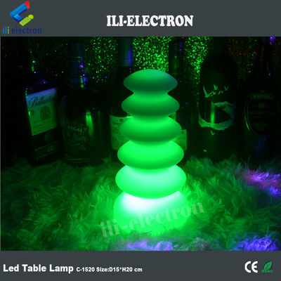 16色変化するプラスチック製のLEDテーブルランプ
