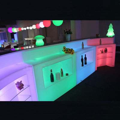 商業用プラスチック モダン レストラン LED バーテーブル CE ROHS UL