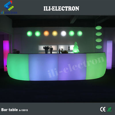商業用プラスチック モダン レストラン LED バーテーブル CE ROHS UL