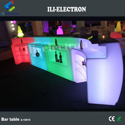 商業用プラスチック モダン レストラン LED バーテーブル CE ROHS UL