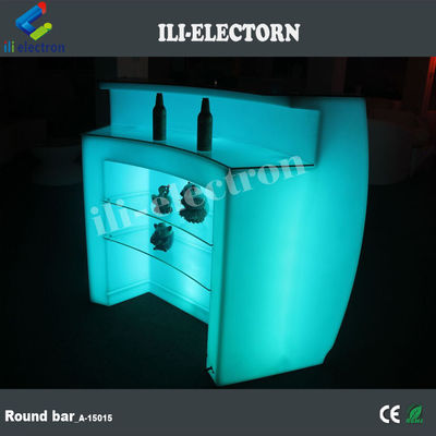 再充電可能なPE プラスチック ラウンド LED ナイトクラブ バーカウンター 商用家具