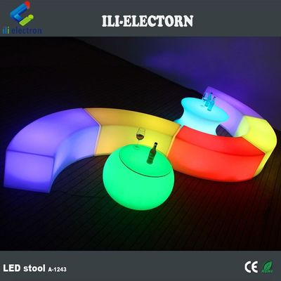 色の変更 リチャージ可能 LED 家具 LED カーブベンチ座席