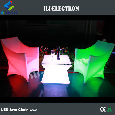 PE プラスチック LED 照明家具椅子 RGB 充電可能なリチウム電池