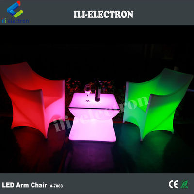PE プラスチック LED 照明家具椅子 RGB 充電可能なリチウム電池