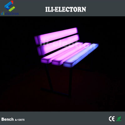 16色 プラスチック 照明 LED 家具 屋外 庭 ベンチ