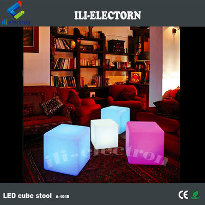 LED充電可能 プラスチック家具 屋外家具 LED立方体照明