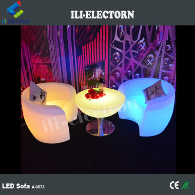 商用 PE プラスチック LED 輝き家具, 照明 LED ラウンジソファ