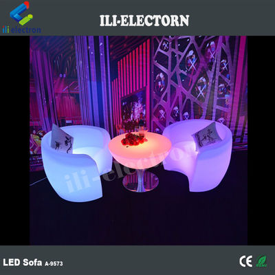 商用 PE プラスチック LED 輝き家具, 照明 LED ラウンジソファ