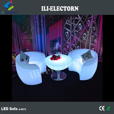 商用 PE プラスチック LED 輝き家具, 照明 LED ラウンジソファ