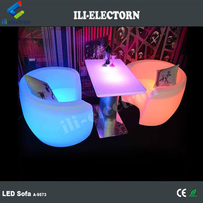 商用 PE プラスチック LED 輝き家具, 照明 LED ラウンジソファ
