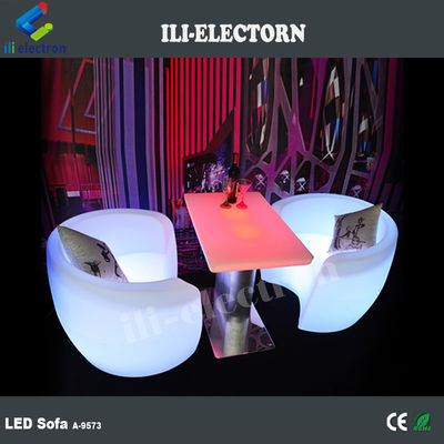 商用 PE プラスチック LED 輝き家具, 照明 LED ラウンジソファ