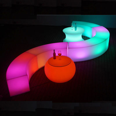 商業用 カーブド LED バー家具 屋外庭園用