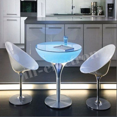 魅力的なRGBリモコン 屋外 LED メタルサポート カフェテーブル