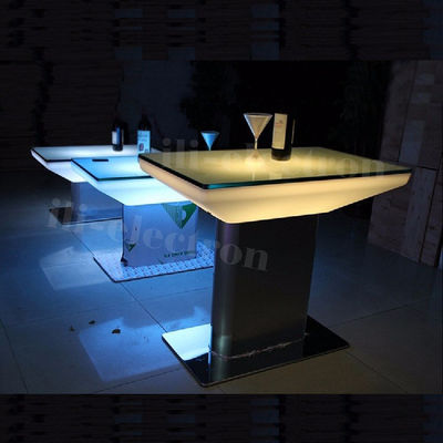 RGB リモコン照明 プラスチック製 LED 広形のラウンジテーブル