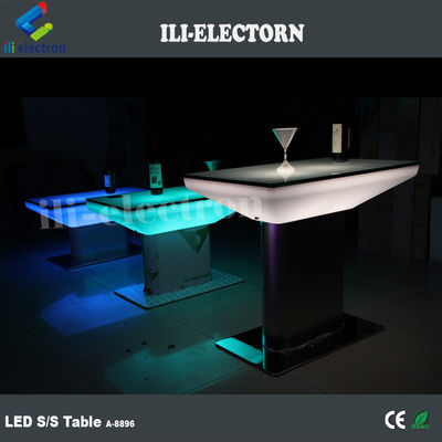 RGB リモコン照明 プラスチック製 LED 広形のラウンジテーブル