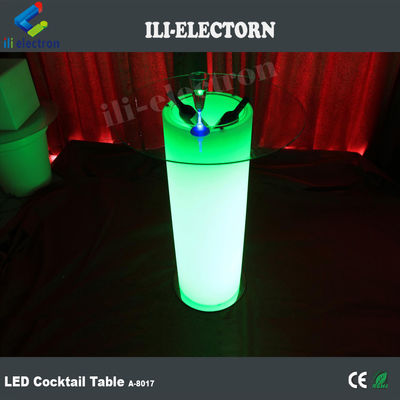 高ガラストップ LEDライト コクテルテーブル, ライトアップコーヒーテーブル アイスバケツ