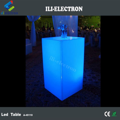 屋外LEDライト コクテルテーブル 高立方体 PE プラスチック素材 リモコン付き