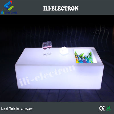 独特のワイヤレスPEプラスチック LEDバーテーブル 氷桶/冷却タンク