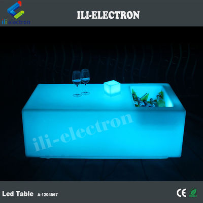 独特のワイヤレスPEプラスチック LEDバーテーブル 氷桶/冷却タンク