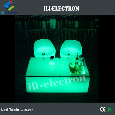 独特のワイヤレスPEプラスチック LEDバーテーブル 氷桶/冷却タンク