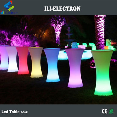 ナイトクラブイベント 高男 輝くLEDカクテルテーブル 携帯式照明 高頂RGBカクテルテーブル