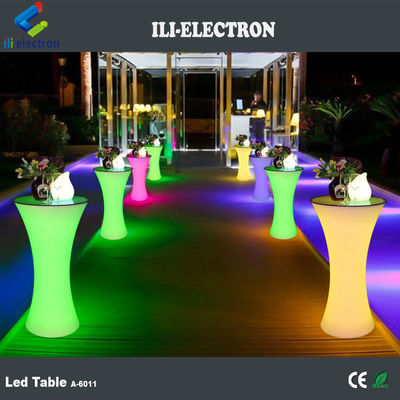 ナイトクラブイベント 高男 輝くLEDカクテルテーブル 携帯式照明 高頂RGBカクテルテーブル