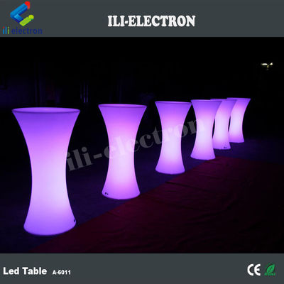 ナイトクラブイベント 高男 輝くLEDカクテルテーブル 携帯式照明 高頂RGBカクテルテーブル