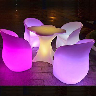 充電可能な電池で動いた光るLEDバーテーブル