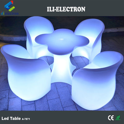 充電可能な電池で動いた光るLEDバーテーブル