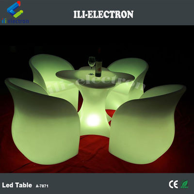 充電可能な電池で動いた光るLEDバーテーブル