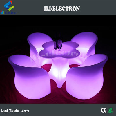 充電可能な電池で動いた光るLEDバーテーブル