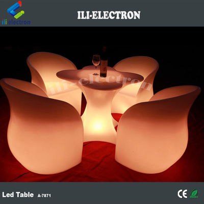 充電可能な電池で動いた光るLEDバーテーブル