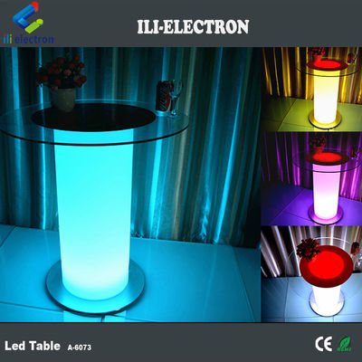 グラステーブルトップ ライト付き LED バーテーブル
