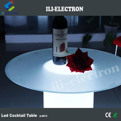 グラステーブルトップ ライト付き LED バーテーブル