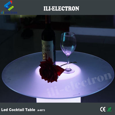 グラステーブルトップ ライト付き LED バーテーブル
