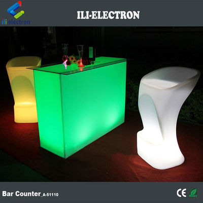 商業用 ライトライト LEDバーカウンター,長方形 LED ライトテーブル 防水
