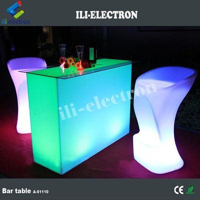 商業用 ライトライト LEDバーカウンター,長方形 LED ライトテーブル 防水