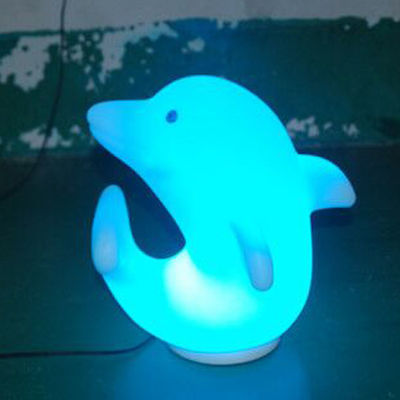 プラスチック イルカ LEDライト 3500K 暖かい白 充電可能なリチウム電池