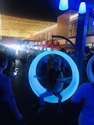 アウトドアエンターテインメント 色とりどりの吊るしのスイングチェア照明 リモコン LED照明スイング