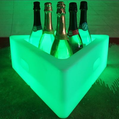 PE プラスチック 立方型 LED アイスバケツ 16色 交換可能なリチウム電池