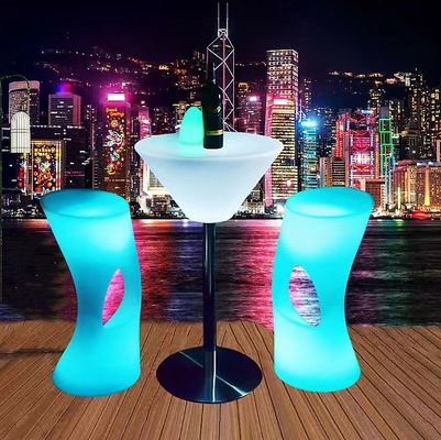 リモコン マニュアル アダプター PE ナイトクラブ用 プラスチックライト付き LED コクテルテーブル