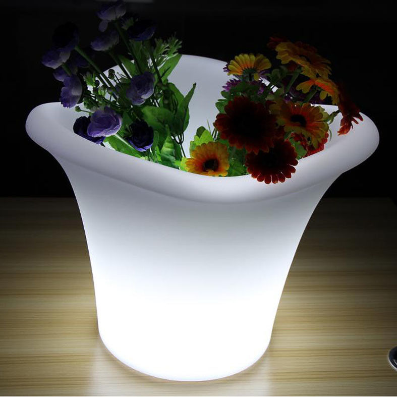 再充電可能な led led プラスチック製の氷のバケツ 防水 ワイヤレス ポータブル パーティー用