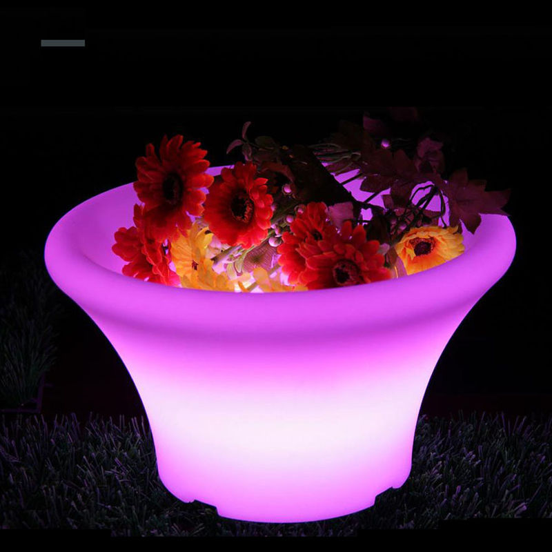 PE プラスチック 16色 変化 クリスマス 飾り LED ライト 花瓶 リモコン 多機能