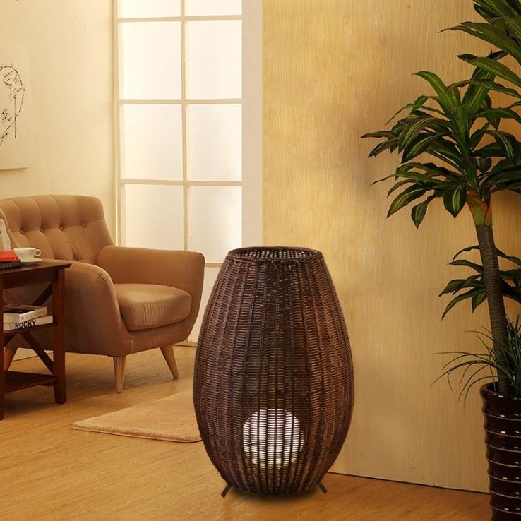 路灯 バルコニー 廊下 屋外 防水 ラタン 芝生ランプ LED 床灯